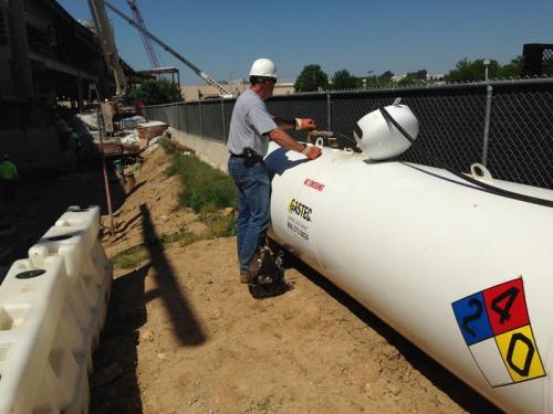 Installing an underground propane tank